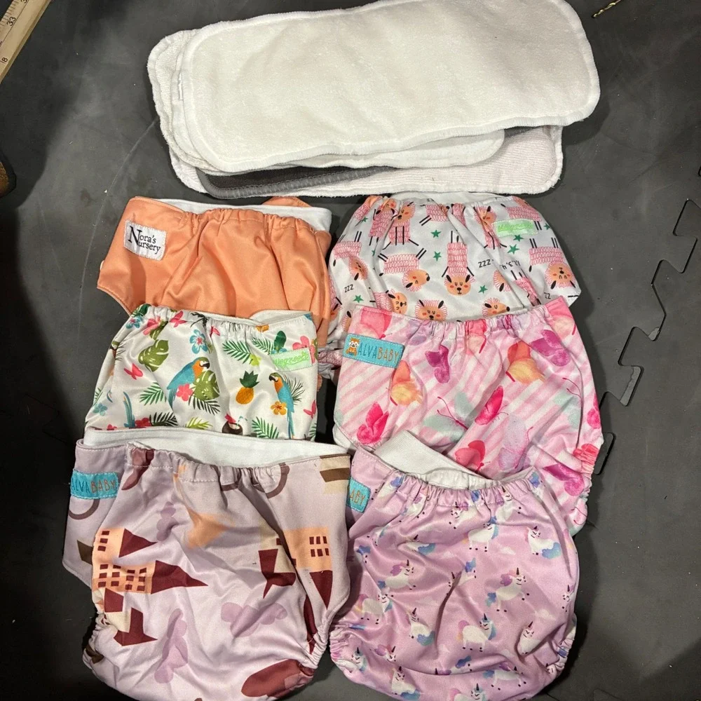 AlvaBaby Nora's Nursery Wegreeco Cloth Diaper Lot Pocket Inserts OS bamboo